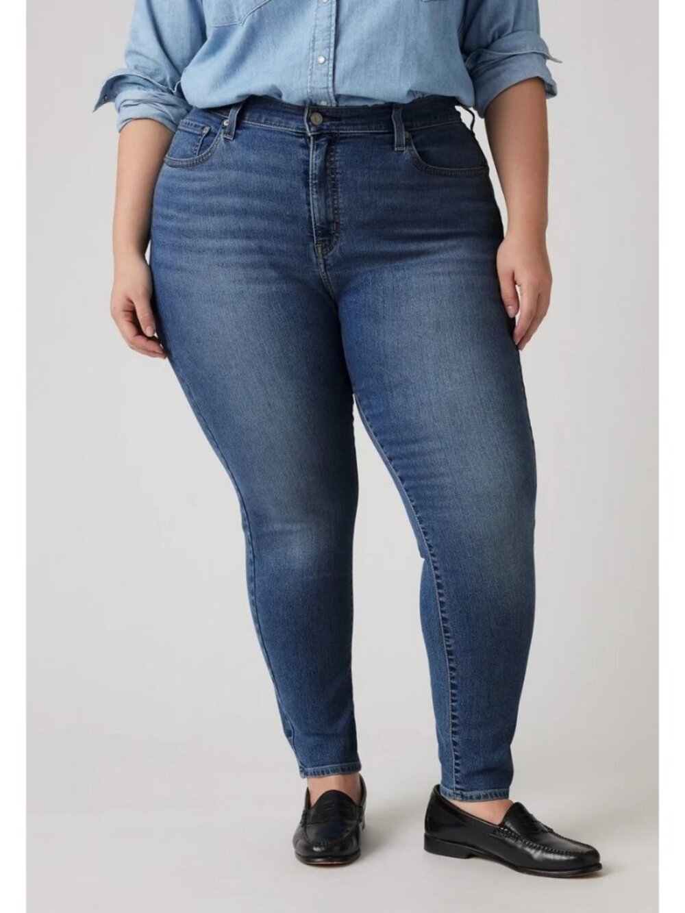 Signature By Levi Strauss Jeans Size 16 Small High Rise Skinny Blue Dark Wash